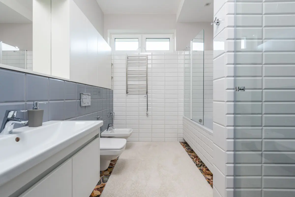 Contemporary bathroom flooring